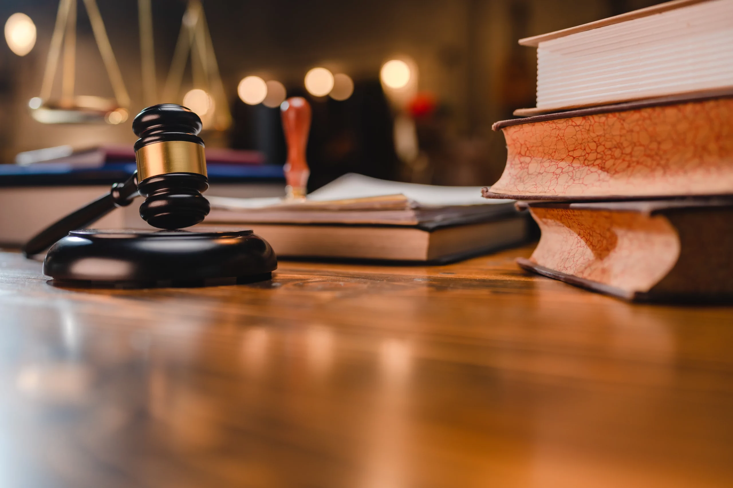 Lawyer and gavel representing legal authority and writ of mandamus action for delayed USCIS decisions